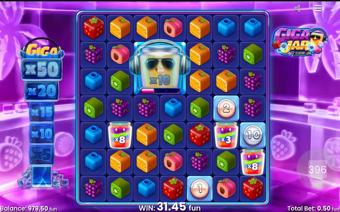Giga Jar Feature: 2x2 wild with climbing multiplier